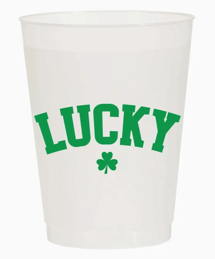 Frosted Cups, Pack of 10 - Lucky Shamrock - FINAL SALE