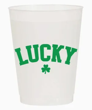 Frosted Cups, Pack of 10 - Lucky Shamrock - FINAL SALE