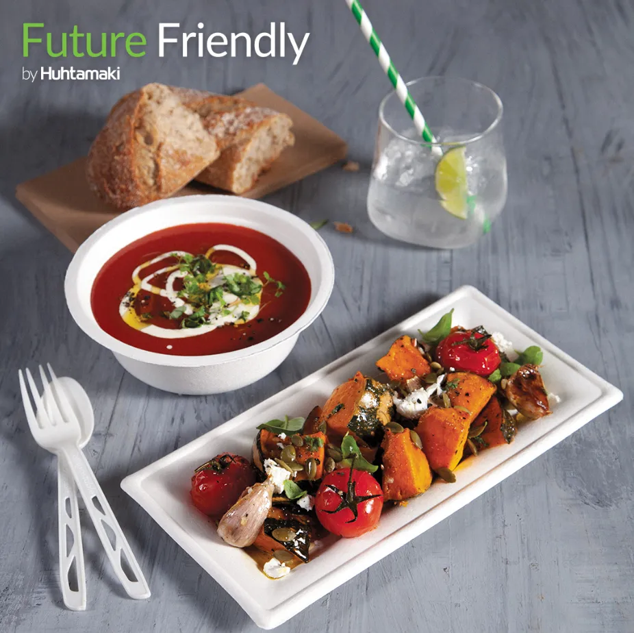 Future Friendly Sugarcane Rectangle Plate 10"x5"