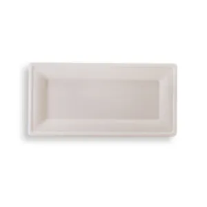 Future Friendly Sugarcane Rectangle Plate 10"x5"