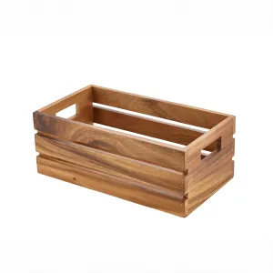 Genware Acacia Wood Box/Riser GN 1/3 - Pack 1