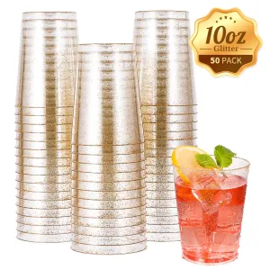 Gold&Blue&Purple Glitter Plastic(PS) Cups
