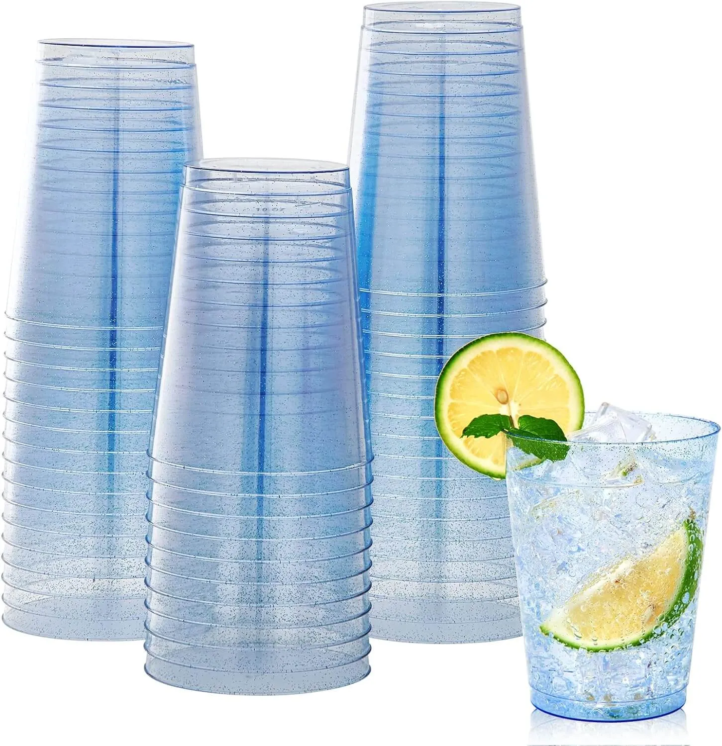 Gold&Blue&Purple Glitter Plastic(PS) Cups