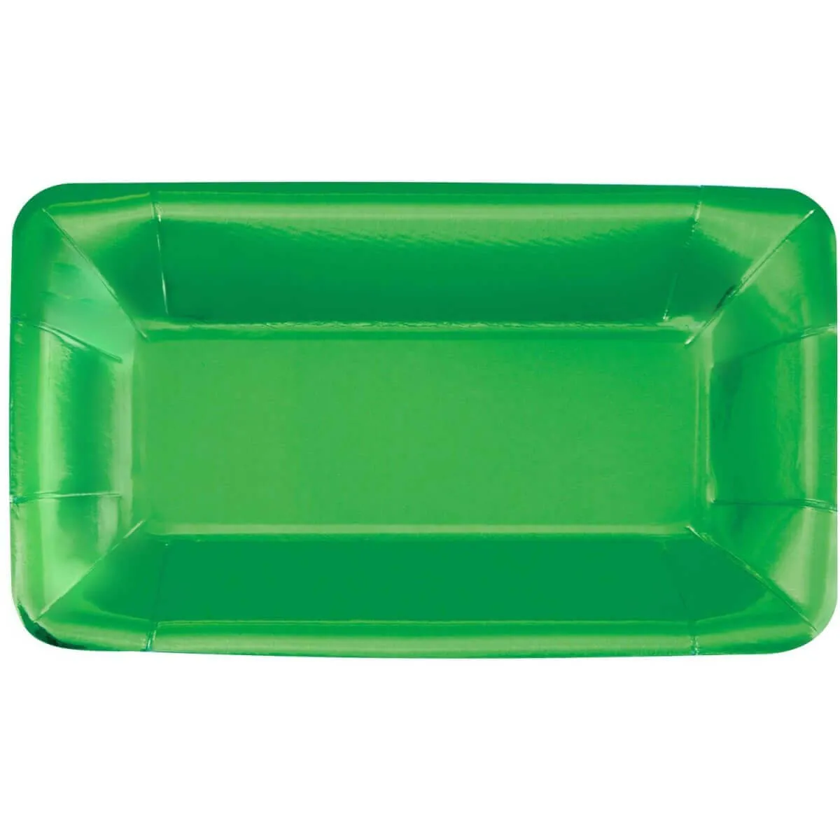 Green Foil Appetizer Plates 9X5  (8 count)