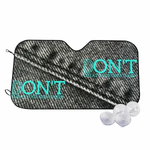 Grey Denim Teal Logo  Car Windshield Sunshade (multi-size)