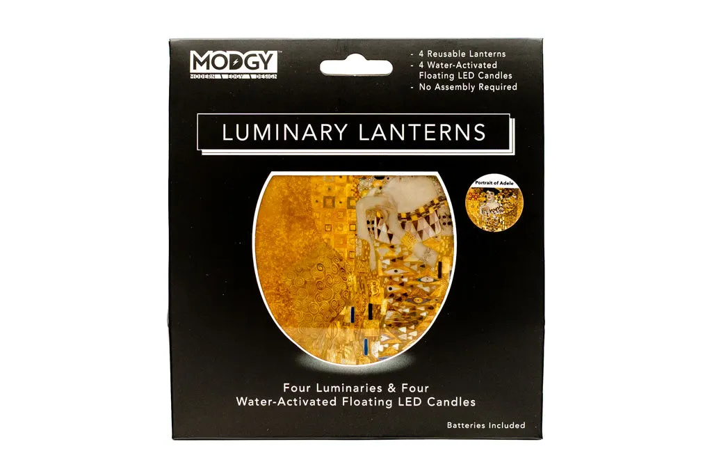 Gustav Klimt Portrait of Adele Luminaries - 4 Per Pack