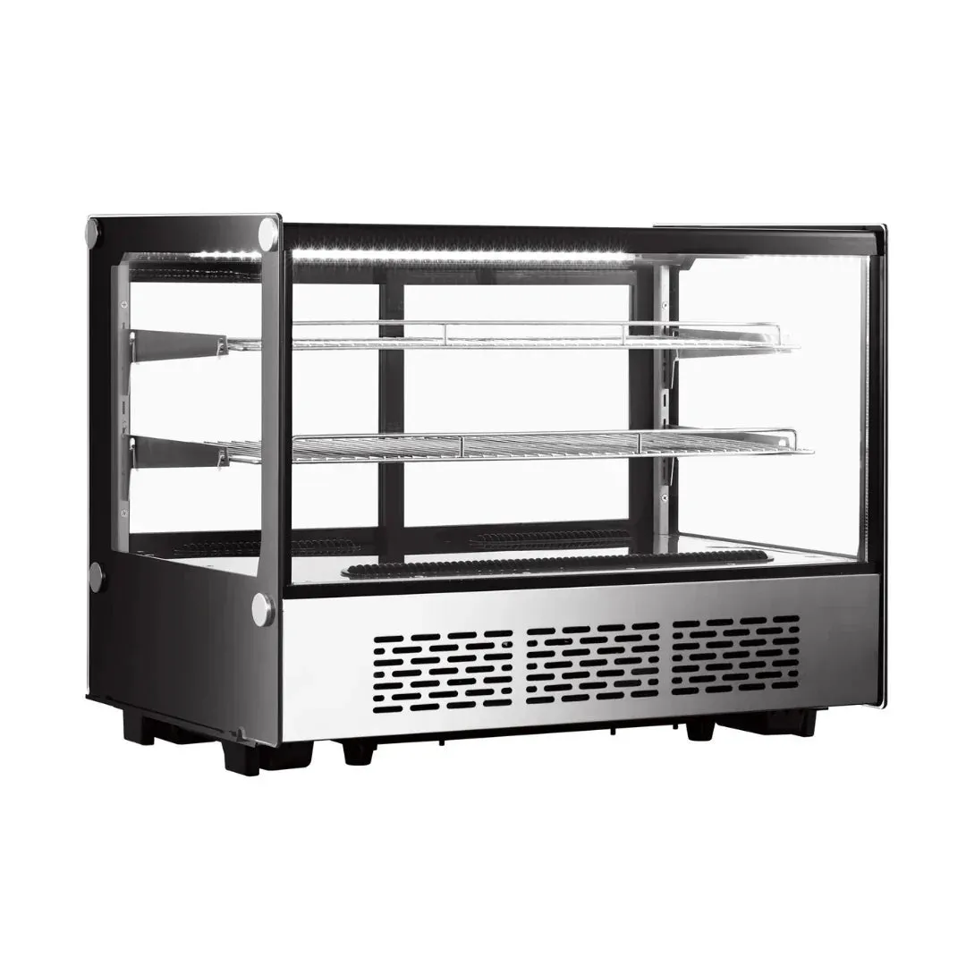 Hamoki Refrigerated Countertop Fridge Display Chiller 135 Litre Flat Glass - 251013