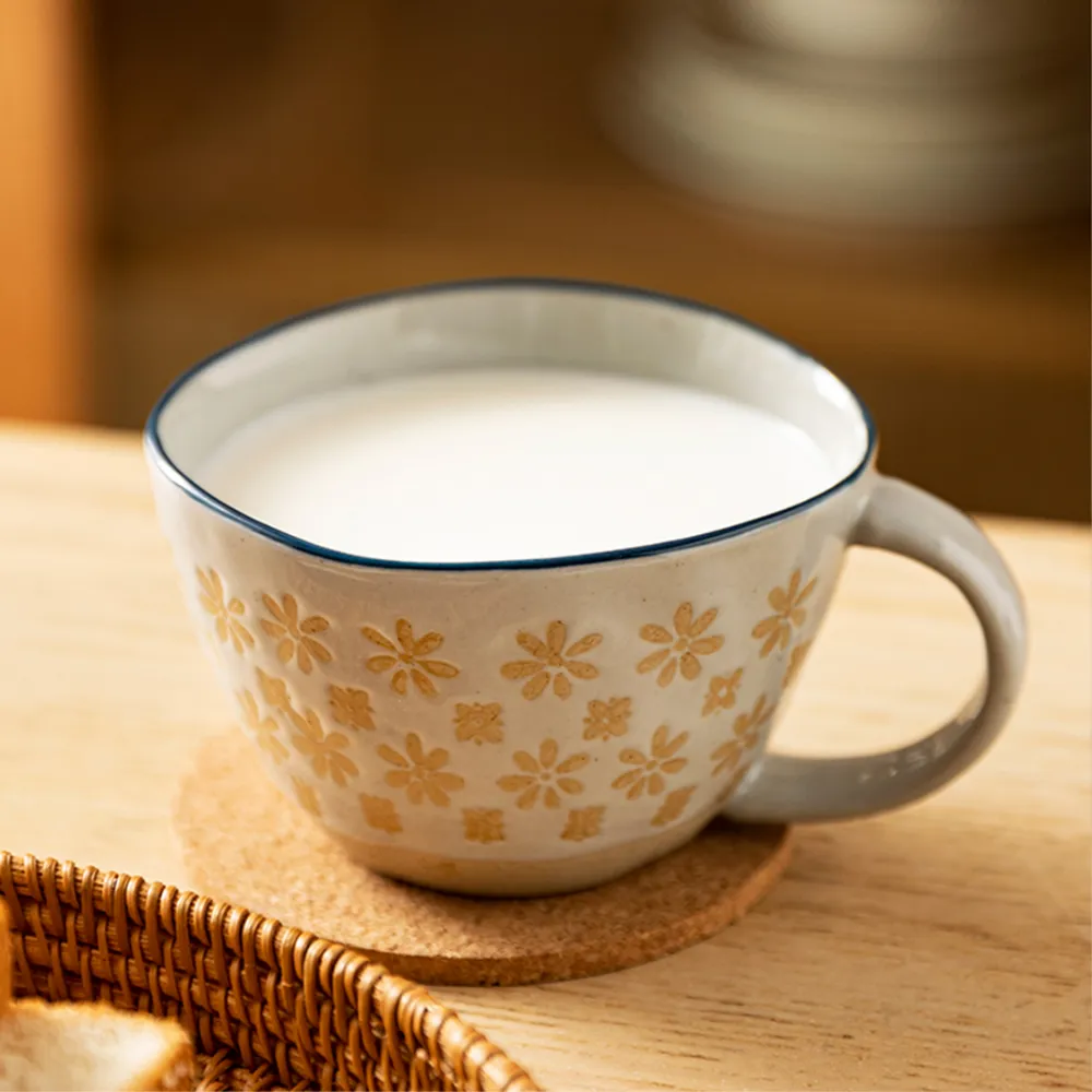Hand-Painted Pottery Mugs