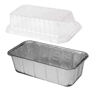 Handi-Foil 2 lb. Aluminum Foil Loaf Pan w/ High Dome Lid 50/PK