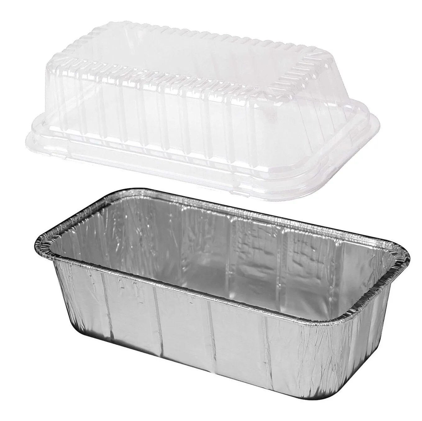 Handi-Foil 2 lb. Aluminum Foil Loaf Pan w/ High Dome Lid 50/PK