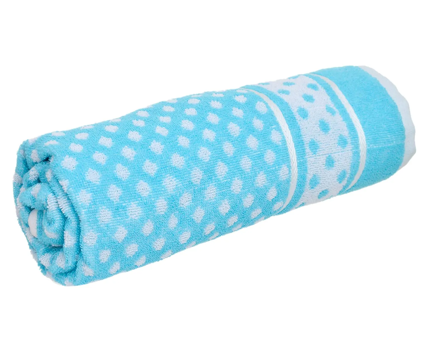 Heart HomeDot Printed Super Soft, Fluffy, and Absorbent, Cotton Bath Towel Perfect for Daily Use, 30"x60"- Pack of 4 (Orange & Sky Blue)