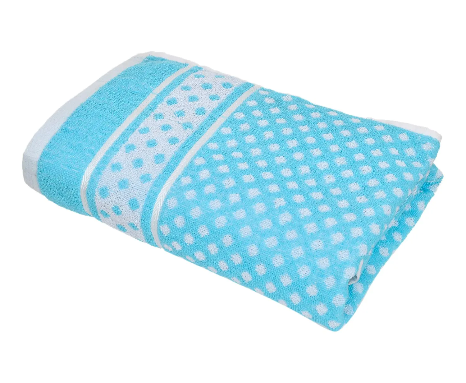 Heart HomeDot Printed Super Soft, Fluffy, and Absorbent, Cotton Bath Towel Perfect for Daily Use, 30"x60"- Pack of 4 (Orange & Sky Blue)