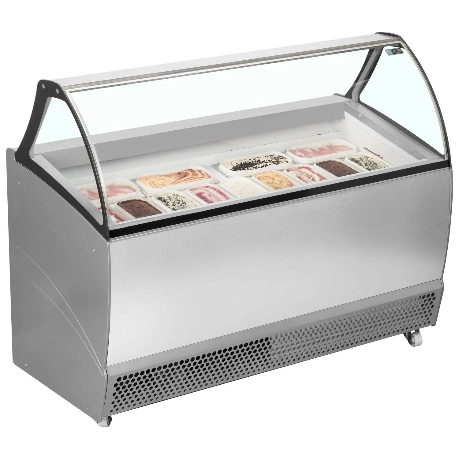 ISA Bermuda Range Ventilated Scoop Ice Cream Display