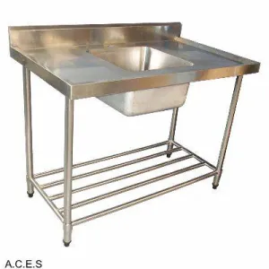 JEMI S/S Sink BENCH 1800mm wide - Left Hand sink