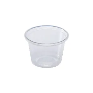 Karat 1 oz Tall PP Plastic Portion Cups (44mm), Clear - 2,500 pcs