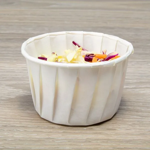 Karat 3.25 oz Paper Portion Cups, White - 5,000 pcs