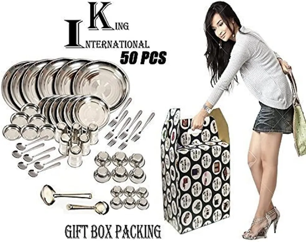 King International: Stainless Steel Dinnerware (50 Pieces)