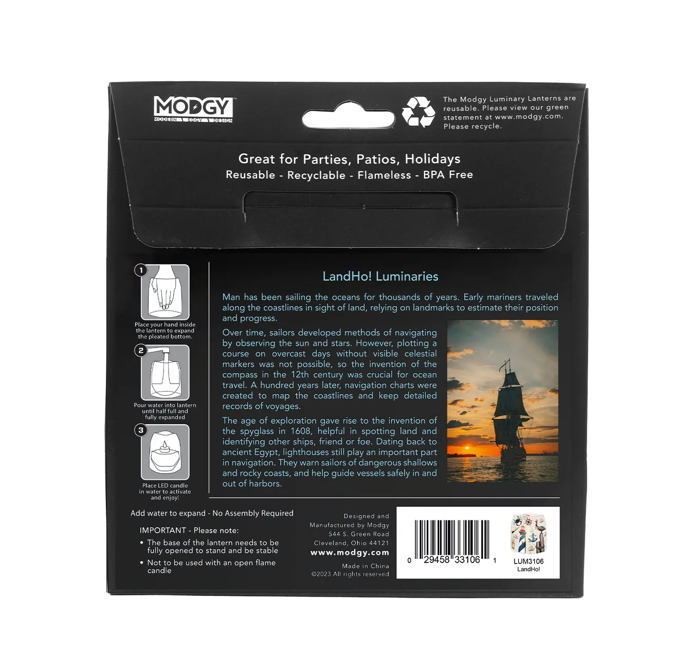 Land Ho! Luminaries- 4 Per Pack
