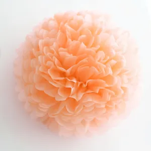 Large size Peach tissue paper pom pom