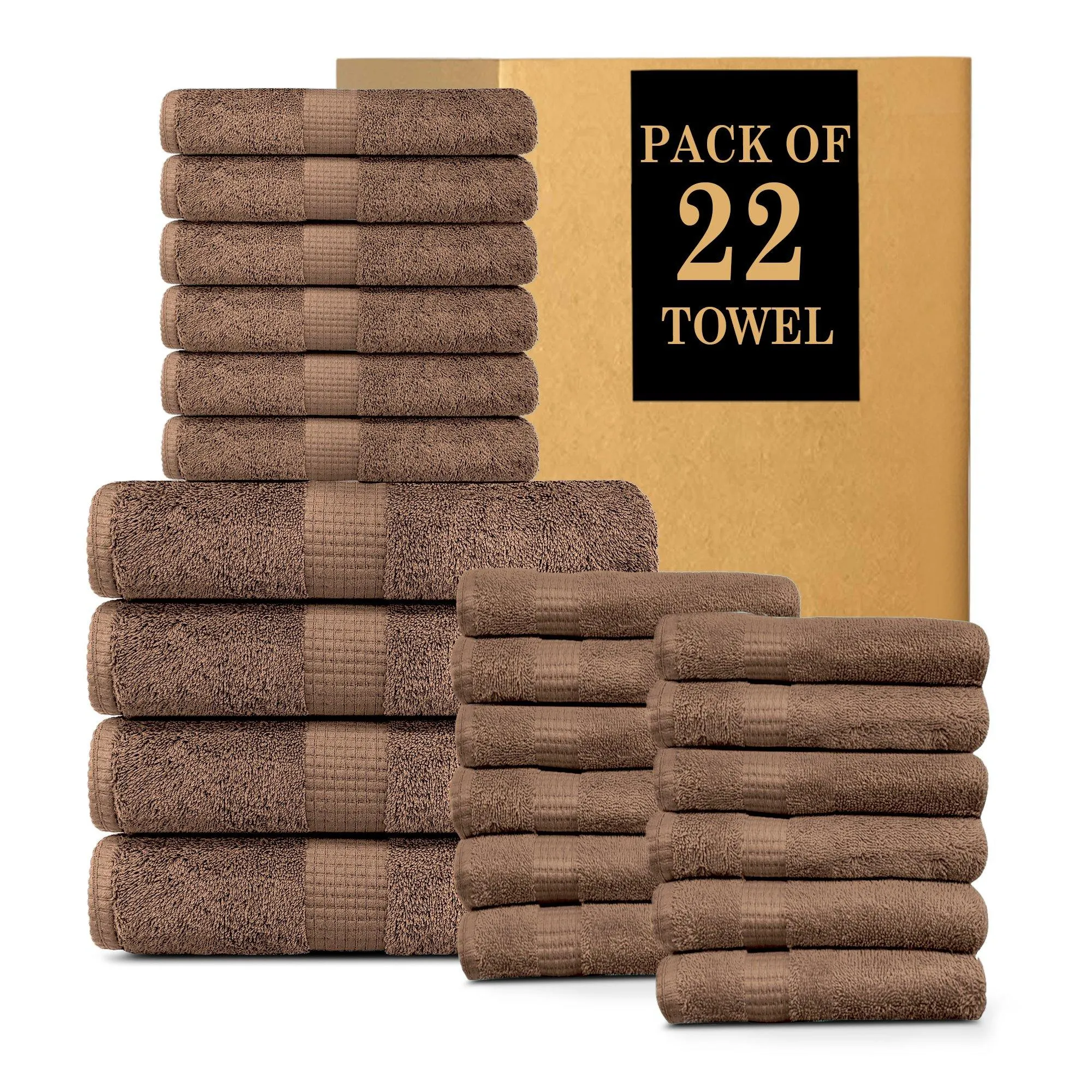 Lavish Touch 600 GSM 100% Cotton Ultra Soft Highly Absorbent Set of 22 Towels