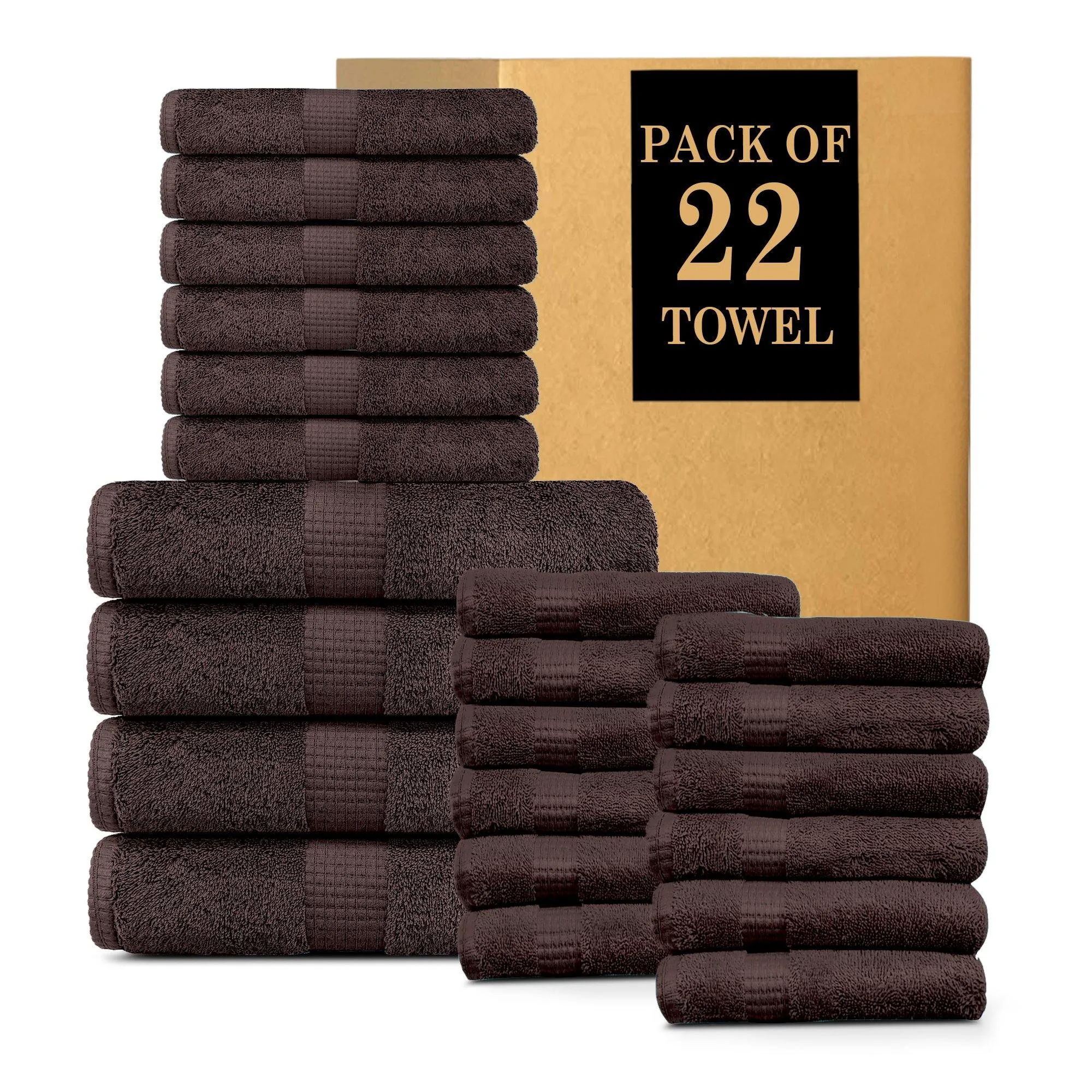 Lavish Touch 600 GSM 100% Cotton Ultra Soft Highly Absorbent Set of 22 Towels