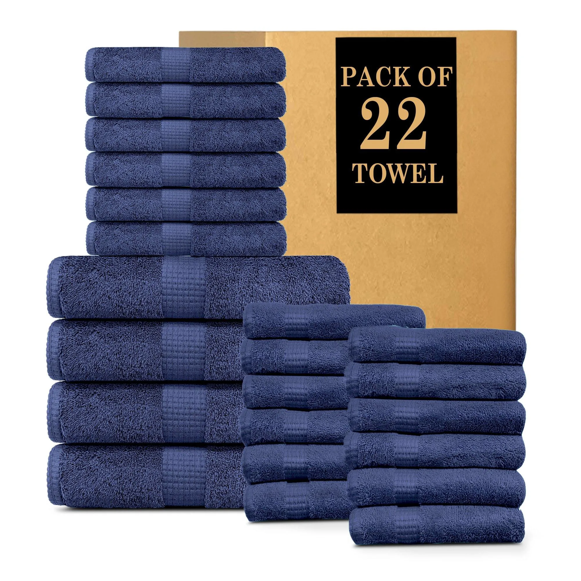Lavish Touch 600 GSM 100% Cotton Ultra Soft Highly Absorbent Set of 22 Towels