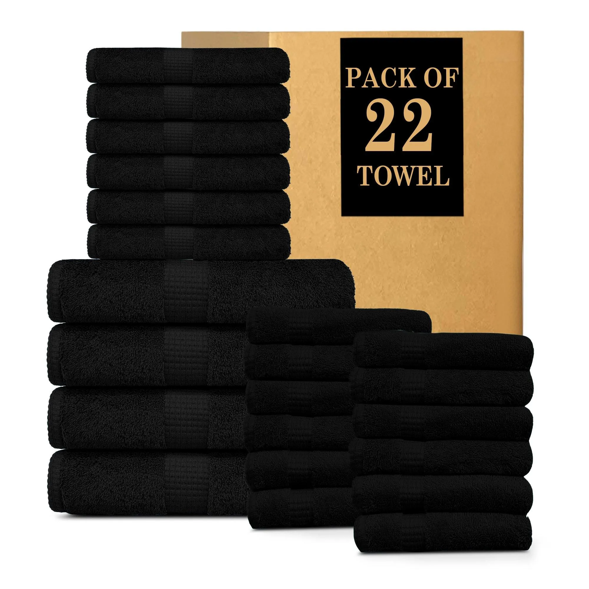 Lavish Touch 600 GSM 100% Cotton Ultra Soft Highly Absorbent Set of 22 Towels