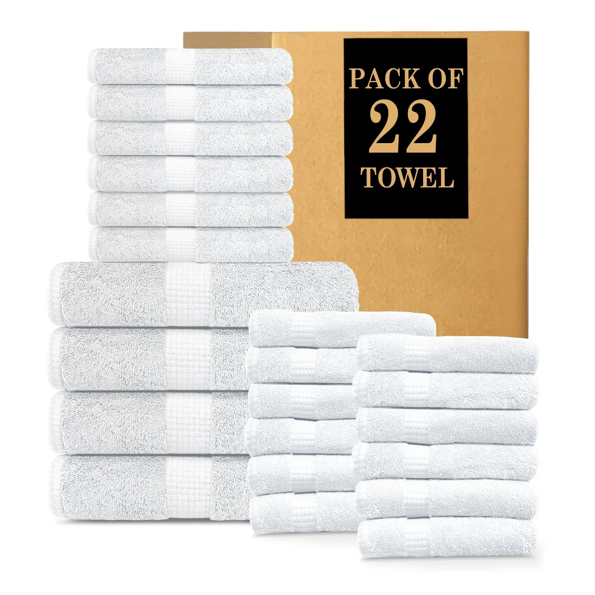 Lavish Touch 600 GSM 100% Cotton Ultra Soft Highly Absorbent Set of 22 Towels