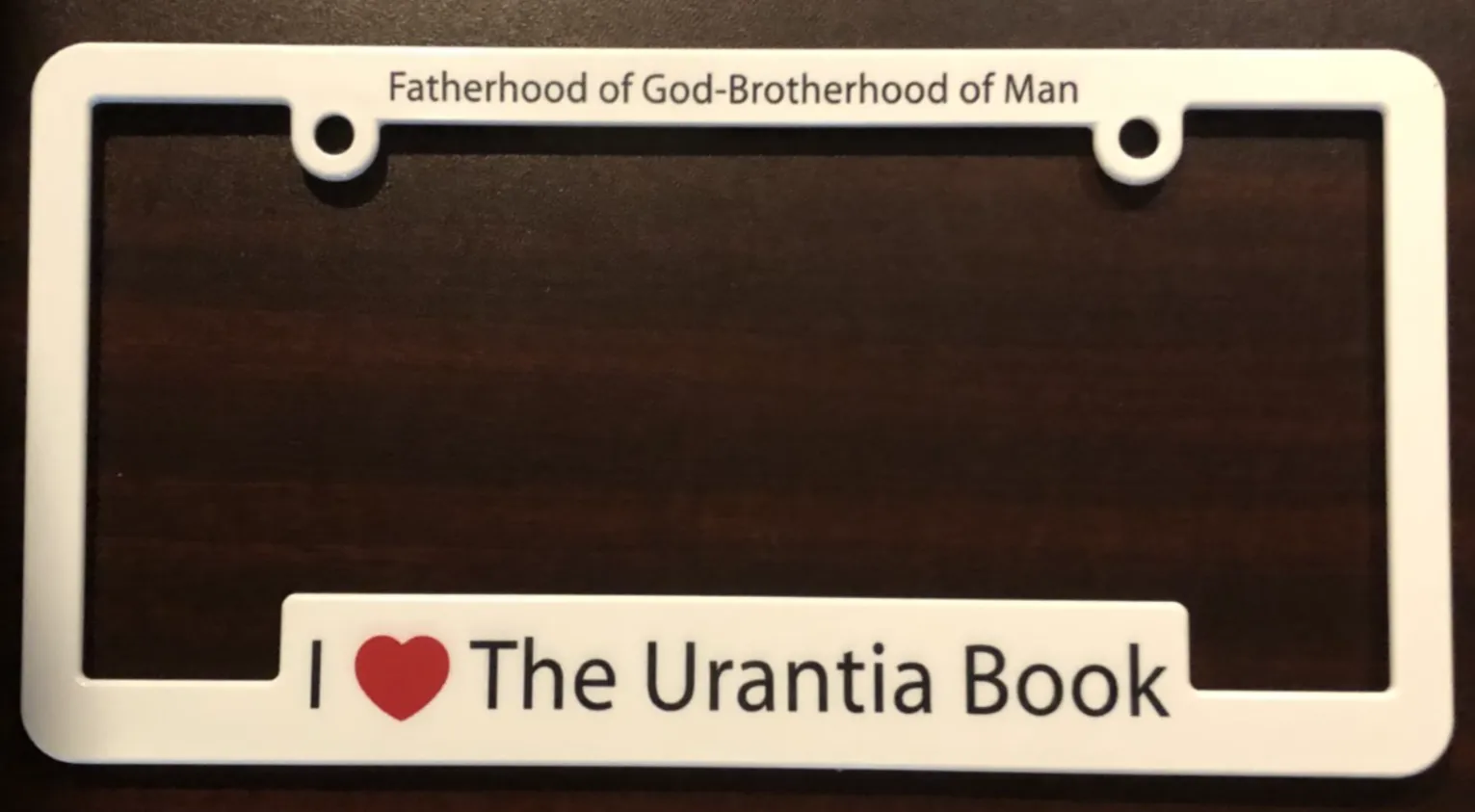 License Plate Holder – "I ❤️ The Urantia Book"