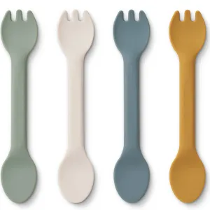 Liewood Jan 2 In 1 Cutlery 4-Pack - Faune Green Multi Mix