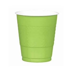 Lime Green Plastic Cups 355ml 20pk