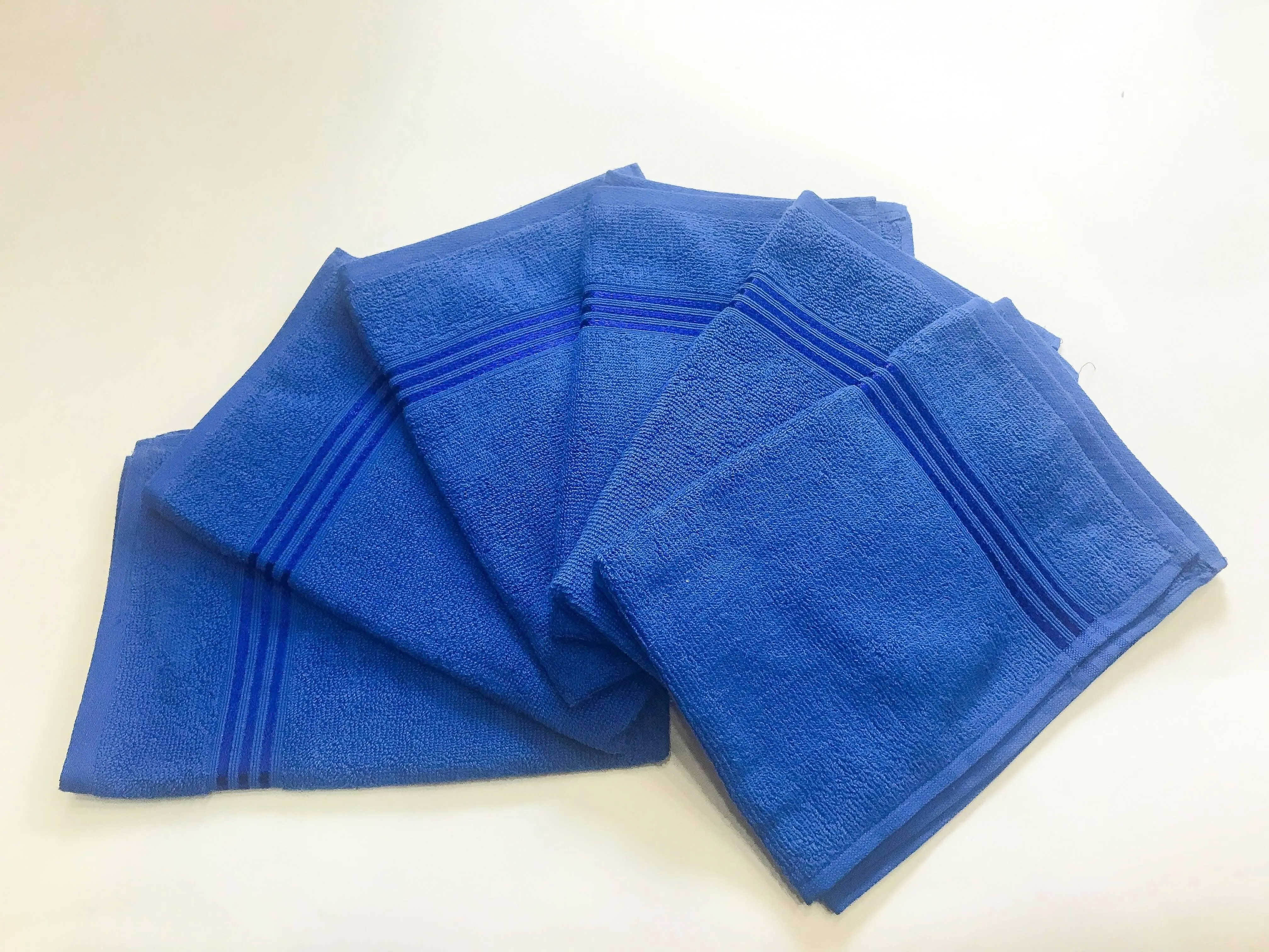 Lushomes Hand Towel, Hand Towel Set of 6, Royal Blue Cotton Hand Towel Sets 475 GSM, Small Towel for Hand, Kitchen, GYM, Wash Basin(40 x 60 cms, Pack of 6)