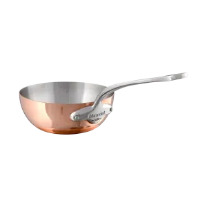 Mauviel M'Heritage 150 S Copper Curved Splayed Saute Pan With Cast Stainless Steel Handle, 3.6-Qt