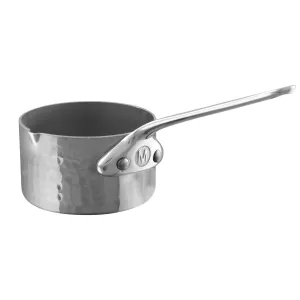Mauviel M'Mini Elite Polished Hammered Saucepan with Pouring Edge, 0.33-qt