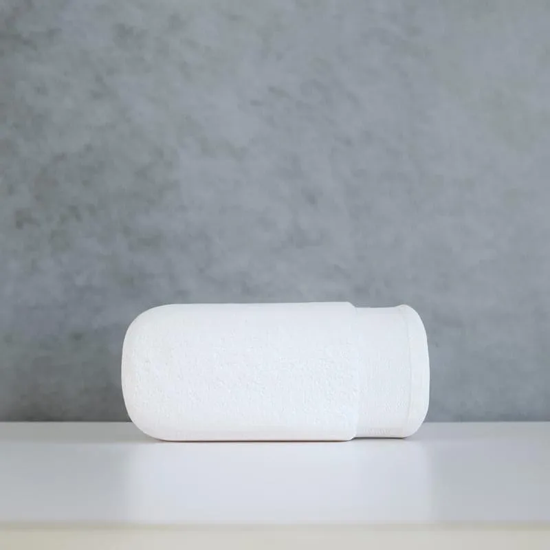 Micro Cotton Soft Serenity Solid Bath Towel - White