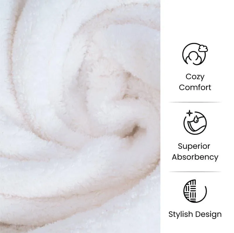 Micro Cotton Soft Serenity Solid Bath Towel - White