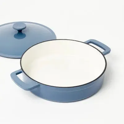 New - 3.5qt Enamel Braiser Blue - Figmint