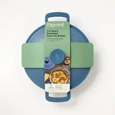 New - 3.5qt Enamel Braiser Blue - Figmint