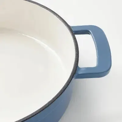 New - 3.5qt Enamel Braiser Blue - Figmint