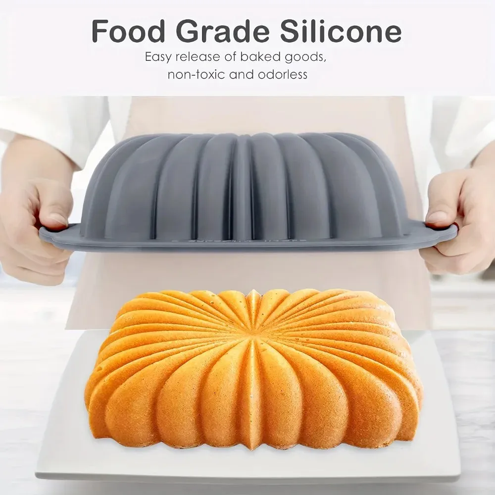 New LotusSwirl Silicone Baking Mold – Classic Pattern Cake Pan for Beautiful Bakes