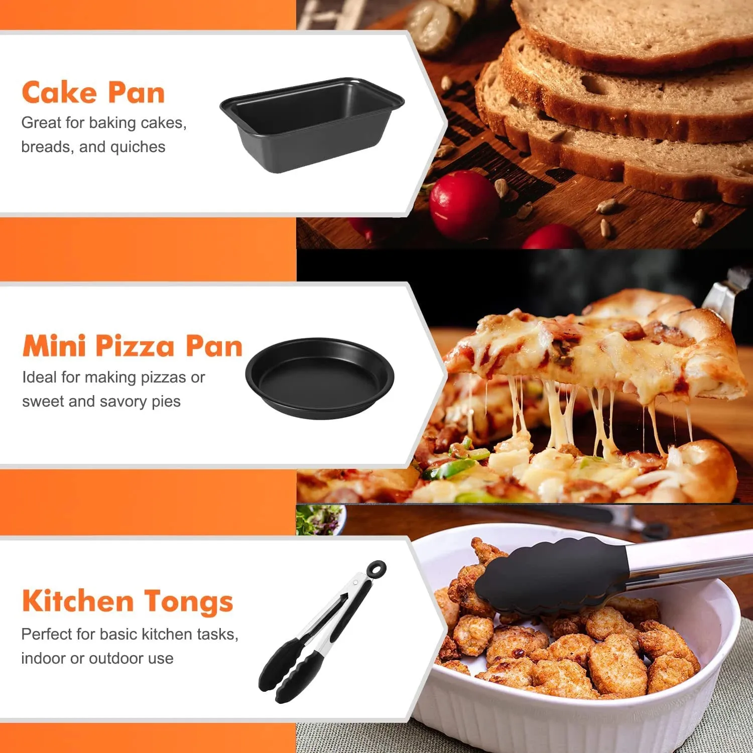 Ninja Air Fryer Accessory Set: Cake Pans, Rack, Cups, Pizza Pan 🍕