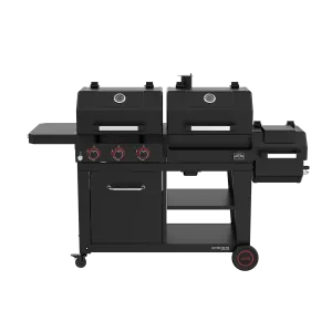 Oakford 1150 Pro Offset Smoker and 3-Burner Propane Gas Grill