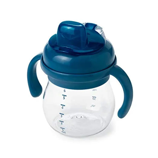 OXO Tot Grow Soft Spout Cup With Removable Handles 6oz/150ml 4m  - Navy