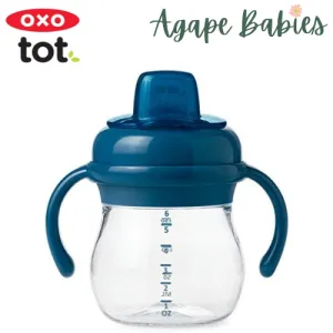 OXO Tot Grow Soft Spout Cup With Removable Handles 6oz/150ml 4m  - Navy