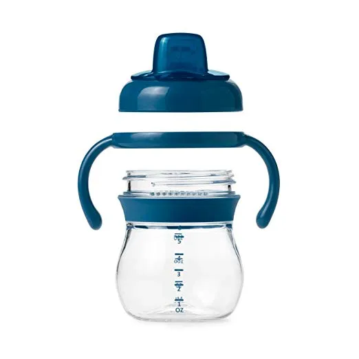 OXO Tot Grow Soft Spout Cup With Removable Handles 6oz/150ml 4m  - Navy
