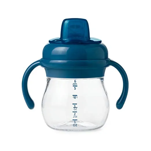 OXO Tot Grow Soft Spout Cup With Removable Handles 6oz/150ml 4m  - Navy