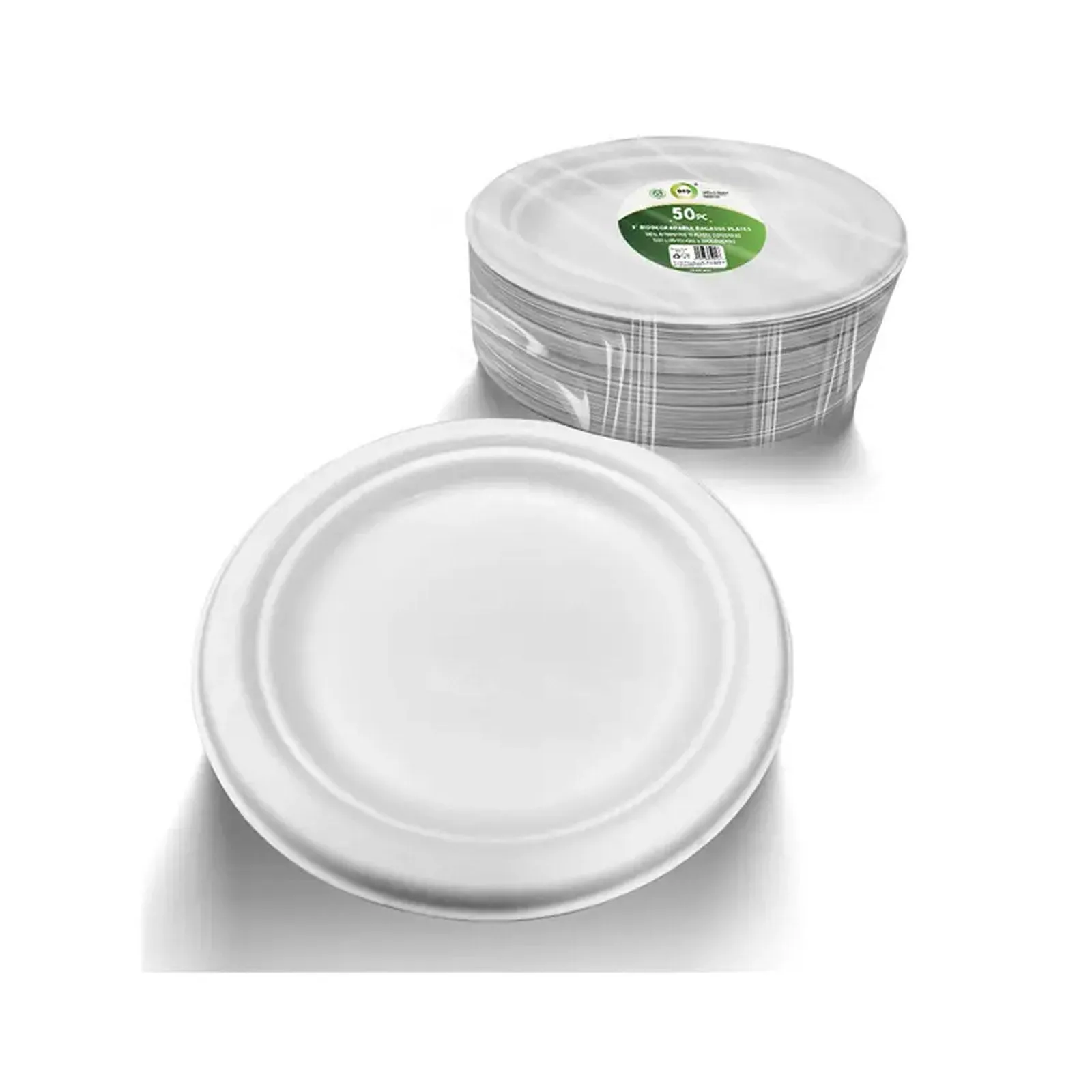Paper Bagasse Plates 50pk
