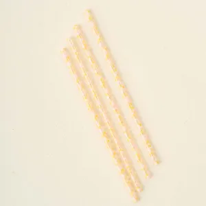 Peach Checkered 40oz Straw Set