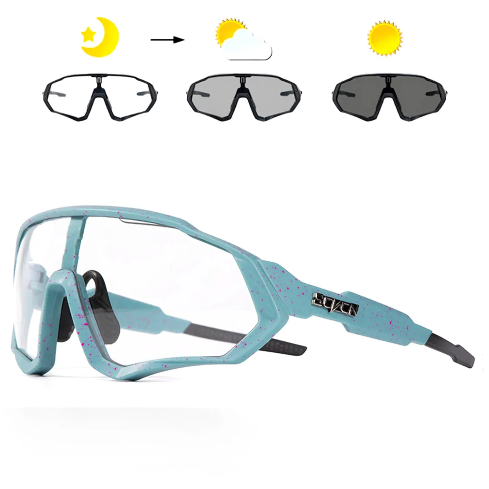 Photochromic UV400 Cycling Sunglasses for Outdoor Sports