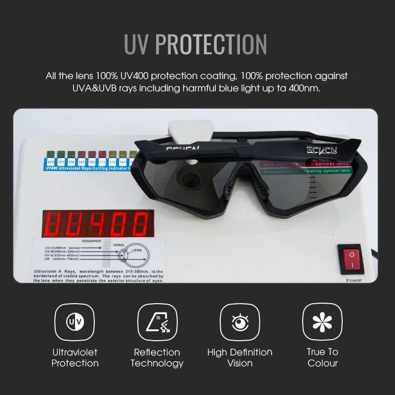Photochromic UV400 Cycling Sunglasses for Outdoor Sports
